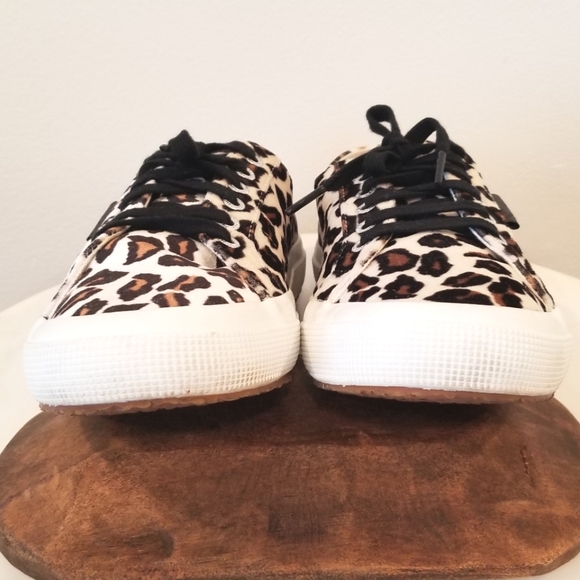 Superga Animal Print Cheetah Print Velour Velvet Sneakers - Picture 15 of 16